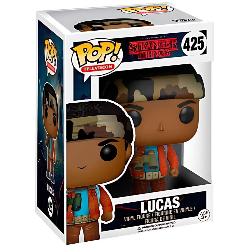 Figura POP de Lucas de Stranger Things con binoculares