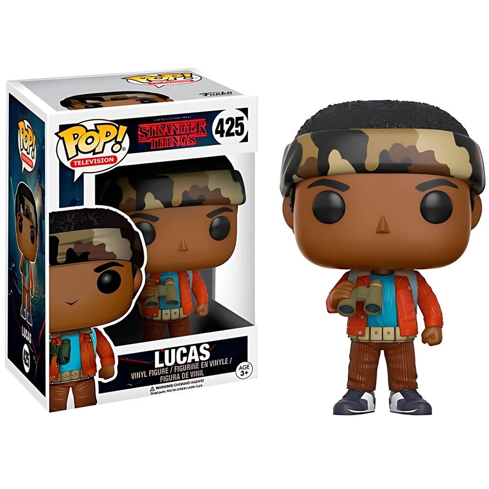 Figura POP de Lucas de Stranger Things con binoculares