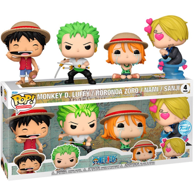 Blister 4 POP figures One Piece Exclusive