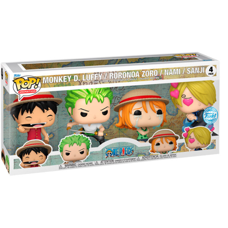 Blister 4 POP figures One Piece Exclusive