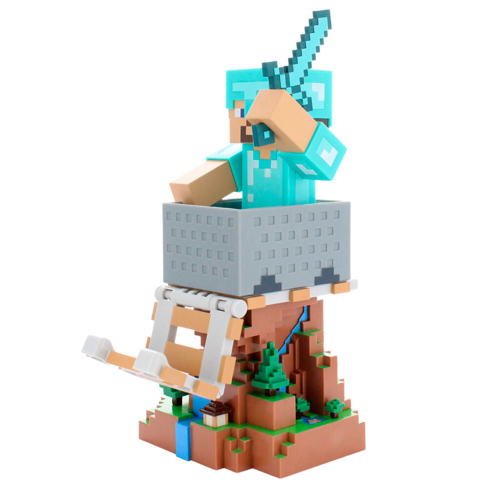 Suporte Cable Guy Diamond Steve Minecraft 20cm