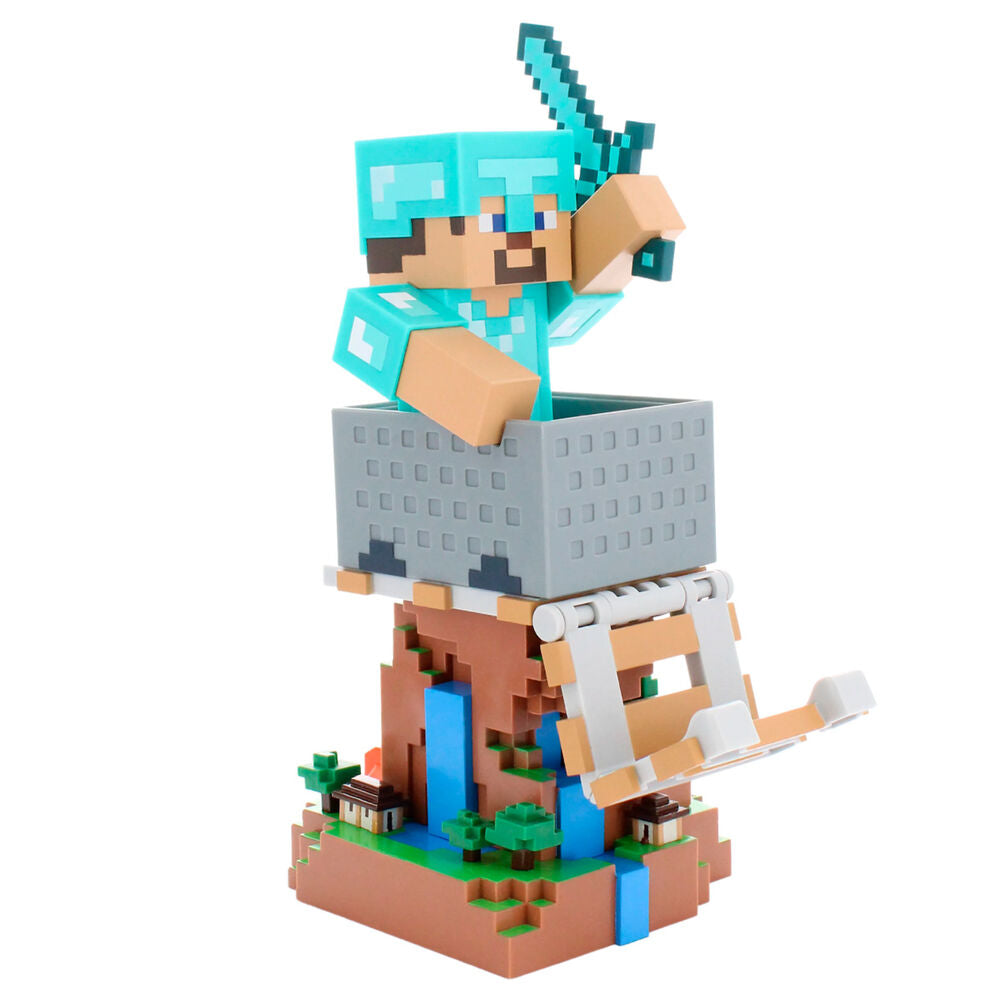 Suporte Cable Guy Diamond Steve Minecraft 20cm