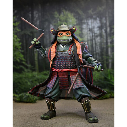 Blister pack of 2 Leonardo & Michelangelo Teenage Mutant Ninja Turtles figures, 3 x 18cm