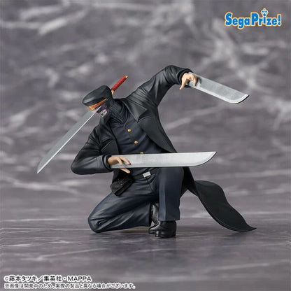 Figura PM de un samurái posado con una motosierra y una espada 12 cm.