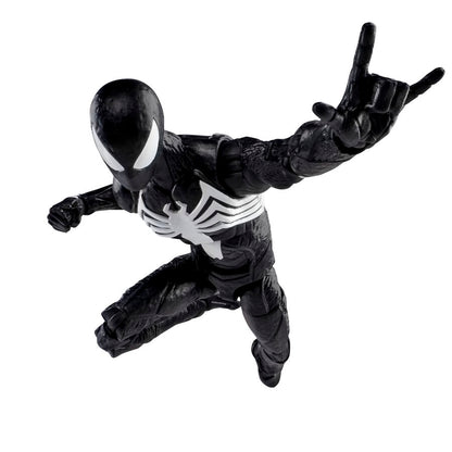 Action figure di Peter Parker in tuta nera Spider Man 2 Marvel Legends 15 cm