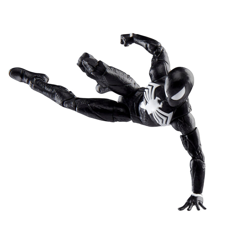 Action figure di Peter Parker in tuta nera Spider Man 2 Marvel Legends 15 cm