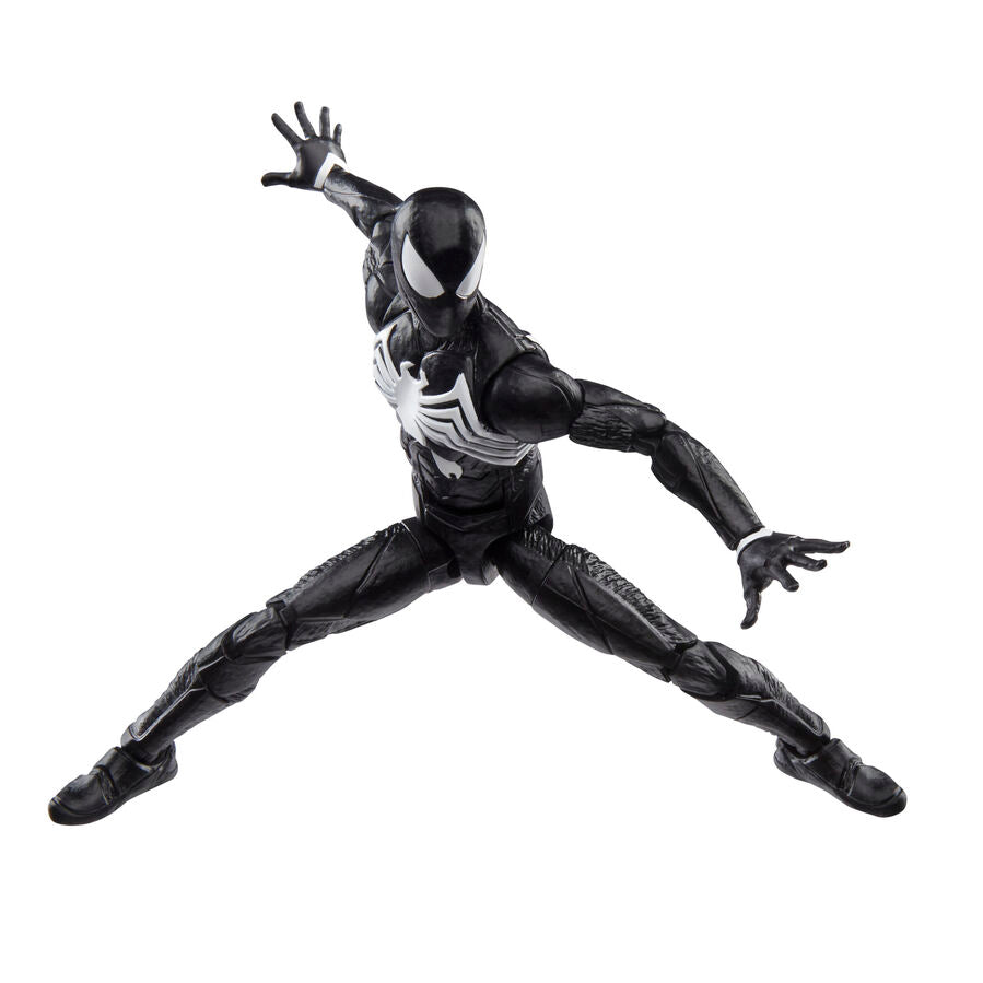 Action figure di Peter Parker in tuta nera Spider Man 2 Marvel Legends 15 cm