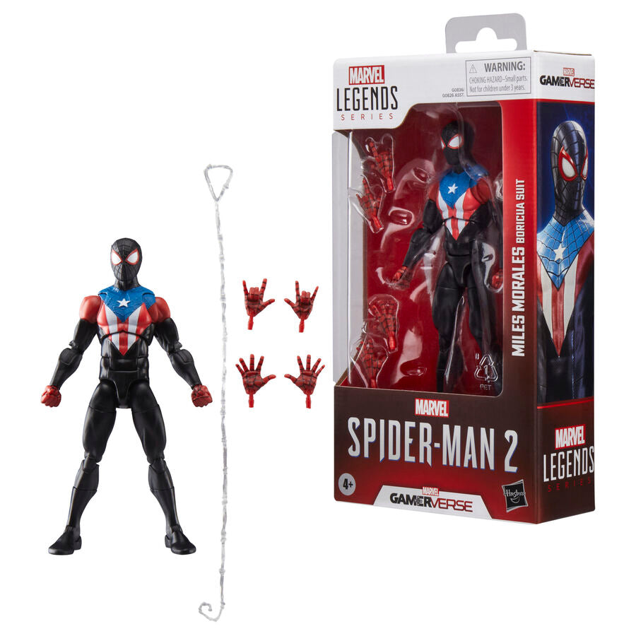 Miles Morales Portorykańczyk w kostiumie Spider Mana 2 figurka Marvel Legends 15 cm