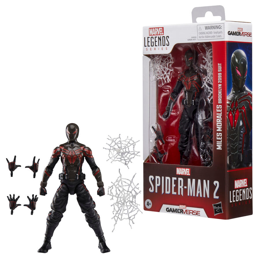 Figur Miles Morales im Brooklyn 2099 Anzug  Spider Man 2  Marvel Legends  15 cm