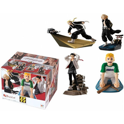 Display 4 Figuren Petitrama Tokyo Revengers Serie Toman Heldenszenen 8cm