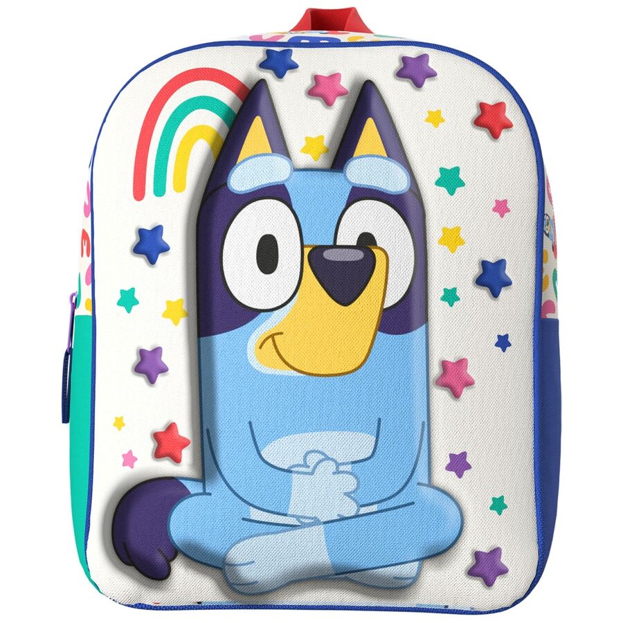 3d rainbow bluey backpack 30cm