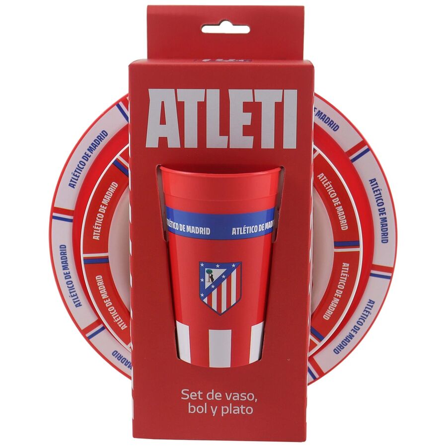 atletico de madrid 3 piece dinnerware set