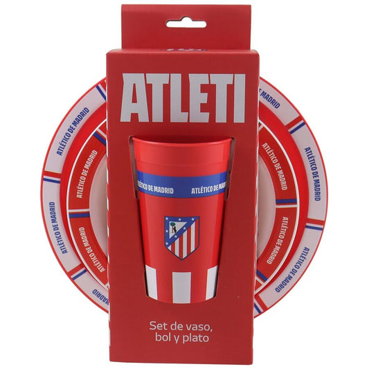 atletico de madrid 3 piece dinnerware set