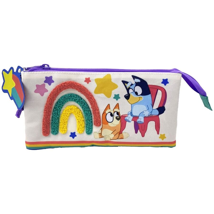 Astuccio triplo Rainbow Bluey