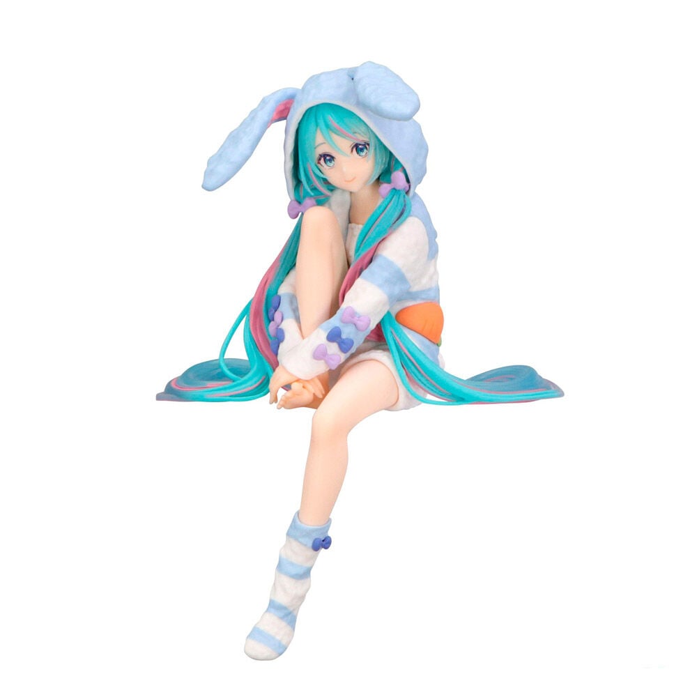 Figure Noodle Stopper Hatsune Miku Rabbit Ear Hood Pajama Hatsune Miku 14cm