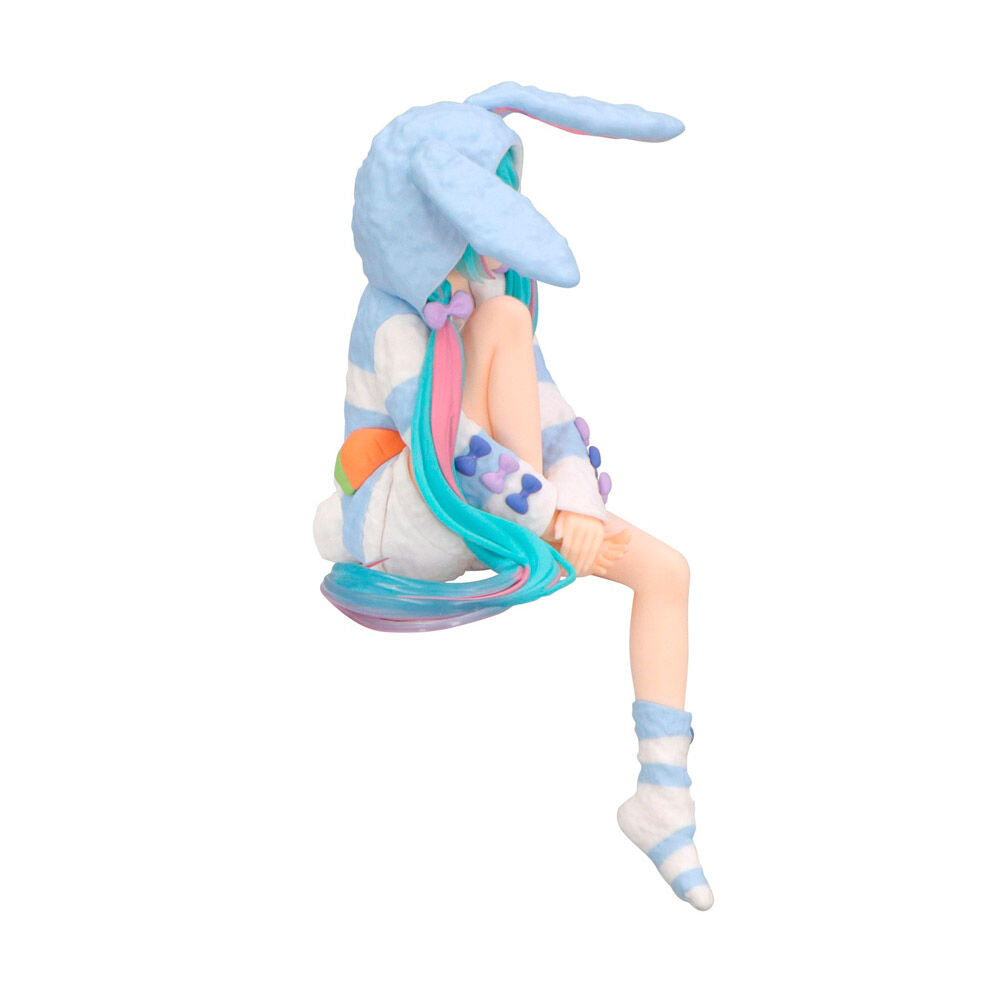 Figure Noodle Stopper Hatsune Miku Rabbit Ear Hood Pajama Hatsune Miku 14cm
