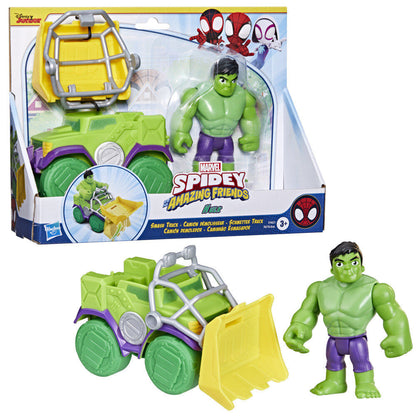 demolition truck set  figure hulk spidey and his amazing friends marvel