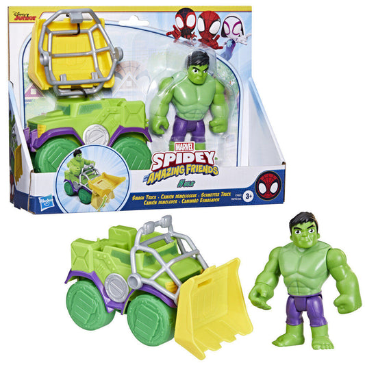 demolition truck set  figure hulk spidey and his amazing friends marvel