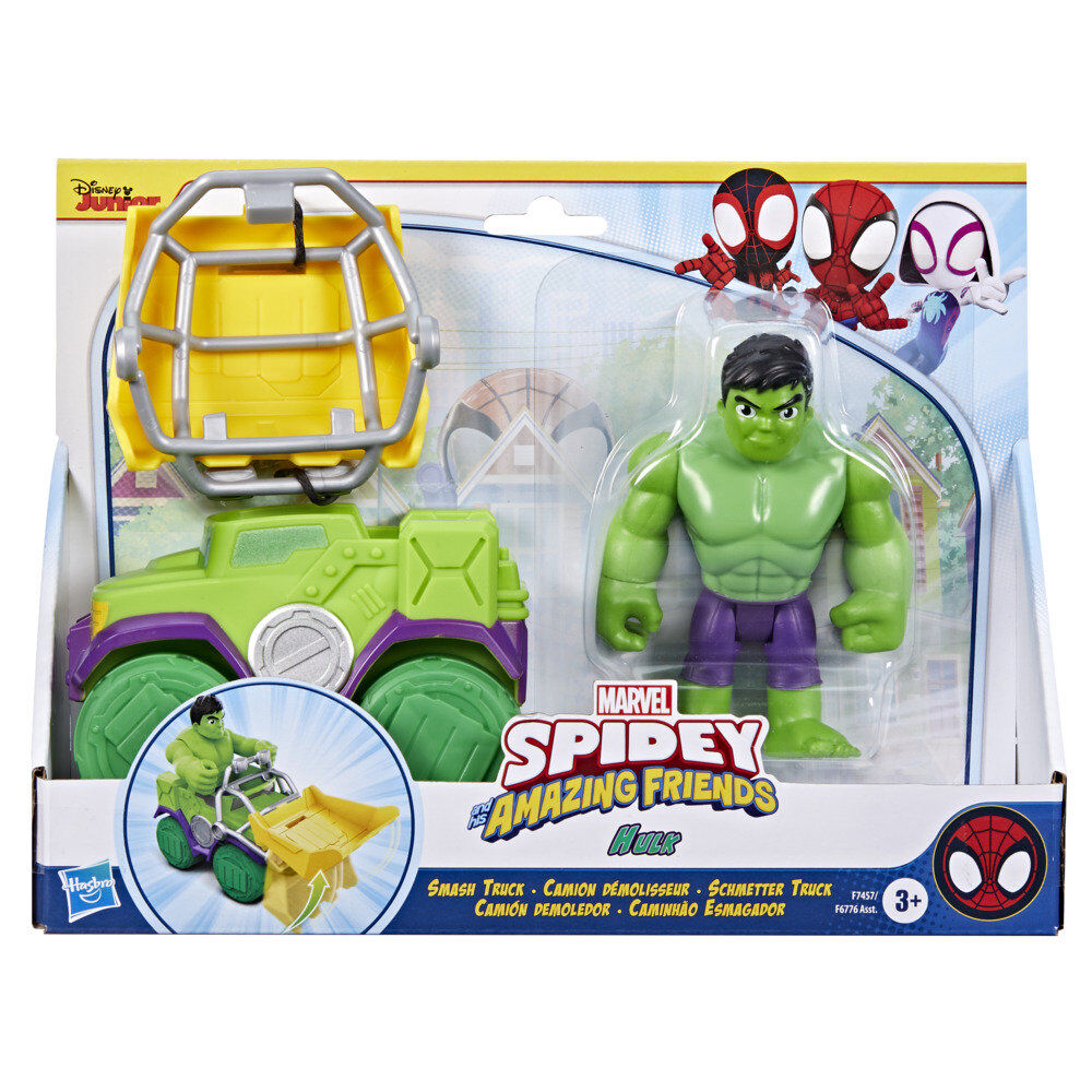 Set di camion da demolizione + personaggio Hulk Spidey e i suoi fantastici amici Marvel
