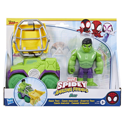 Set di camion da demolizione + personaggio Hulk Spidey e i suoi fantastici amici Marvel