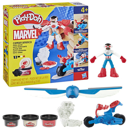 captain america marvel play doh motorcycle cutter