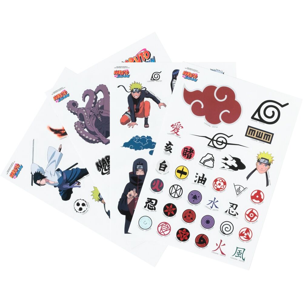 naruto shippuden reusable sticker set