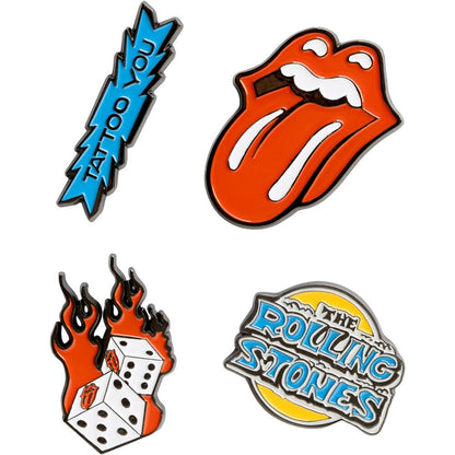 Zestaw 4 przypinek Rolling Stones w blistrze