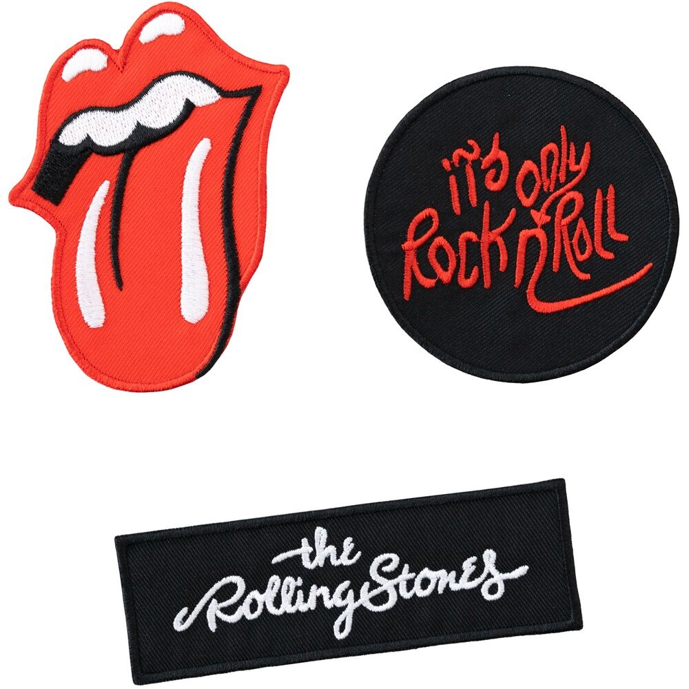 set of 3 rolling stones patches