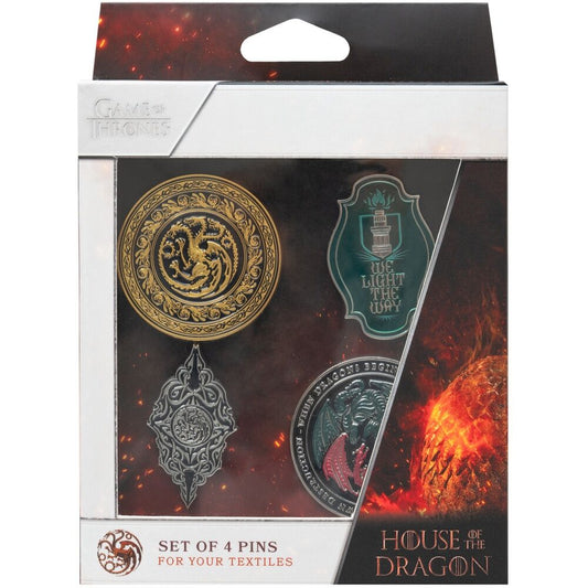Blister pack of 4 pins Game of Thrones The House of the Dragon