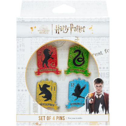 Conjunto de 4 pins de Hogwarts do Harry Potter
