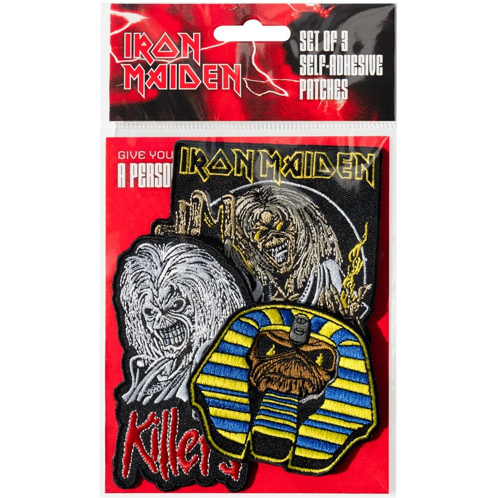 Lot de 3 écussons Iron Maiden