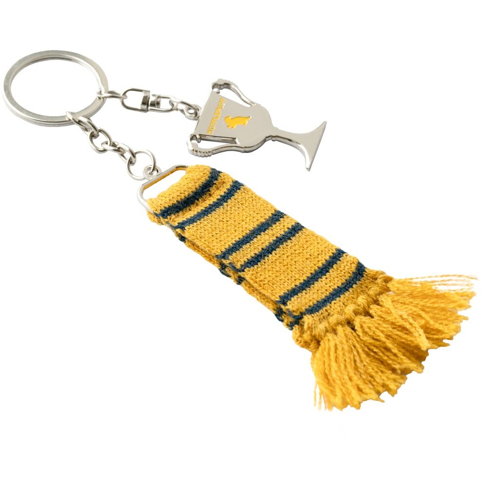 Chaveiro com cachecol da Lufa-Lufa de Harry Potter