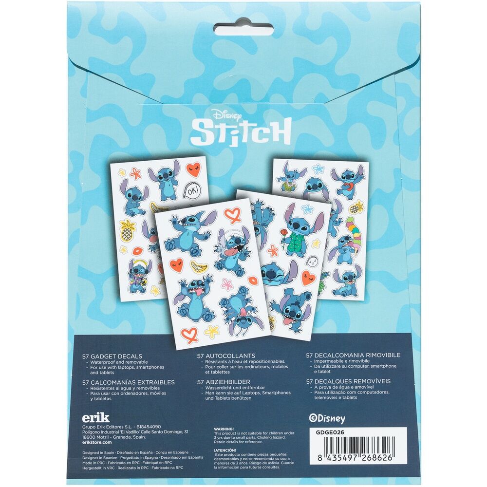 Wiederverwendbares Stitch Disney Aufkleber Set