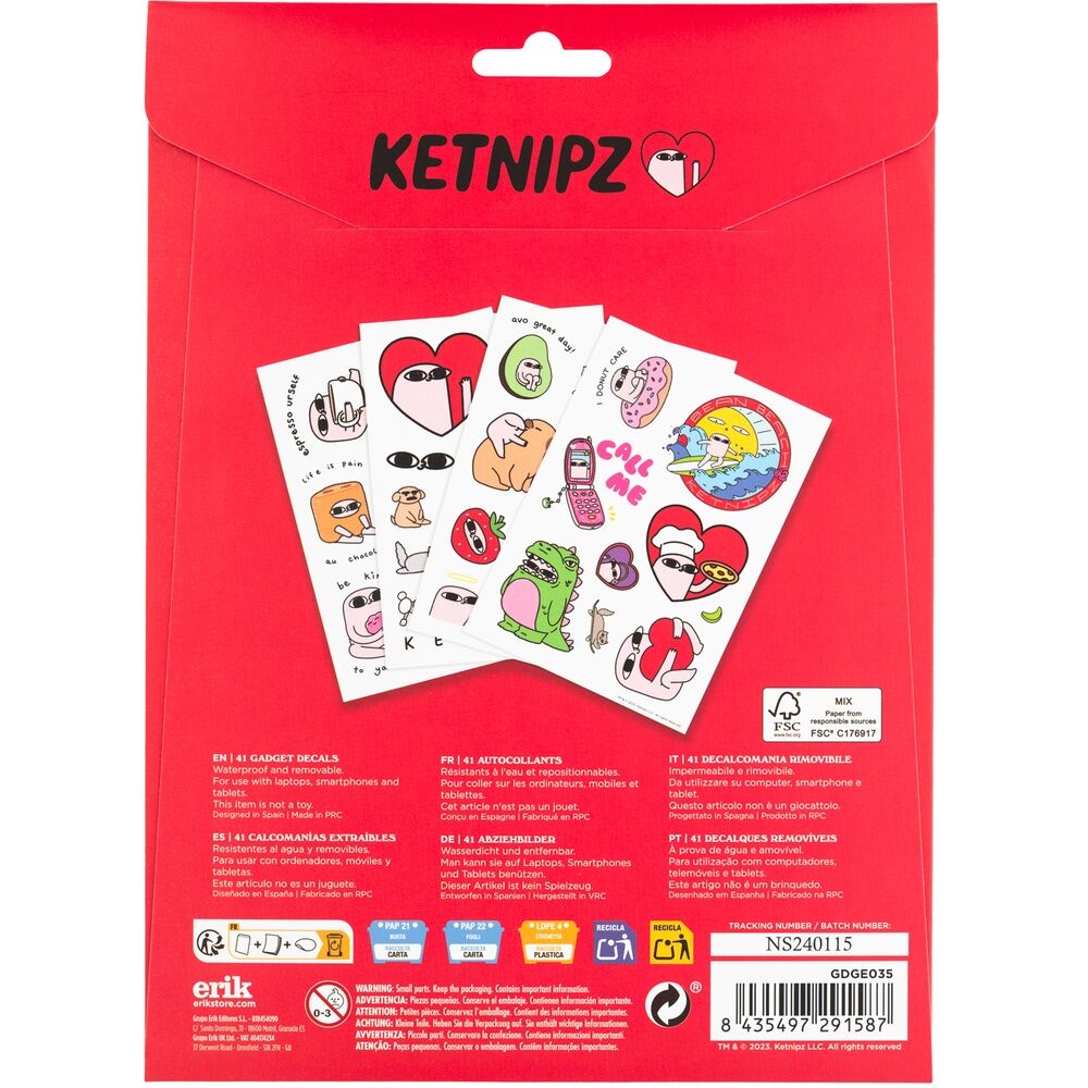 Ensemble d'autocollants réutilisables Ketnipz