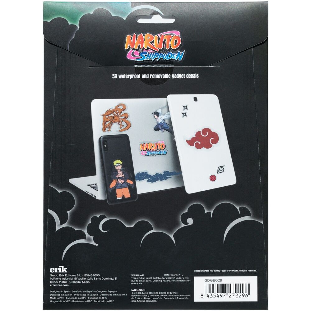 Conjunto de adesivos reutilizáveis ​​de Naruto Shippuden
