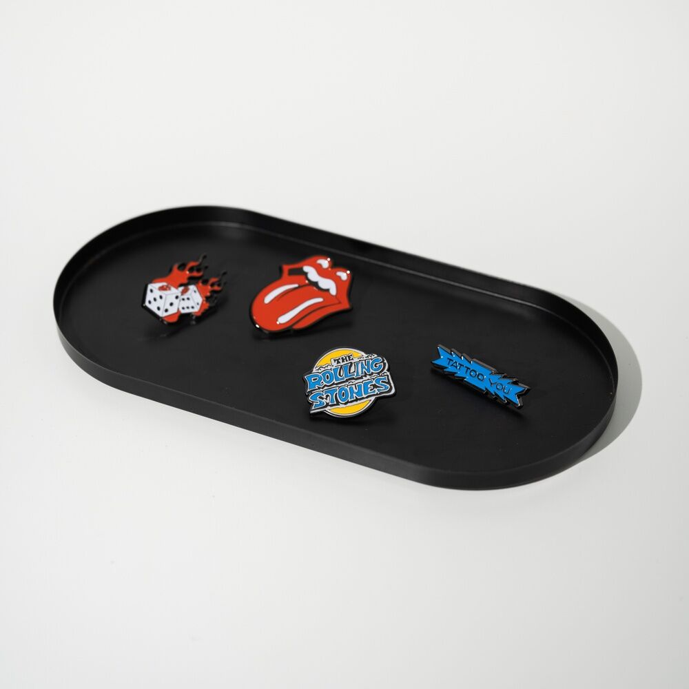 Zestaw 4 przypinek Rolling Stones w blistrze