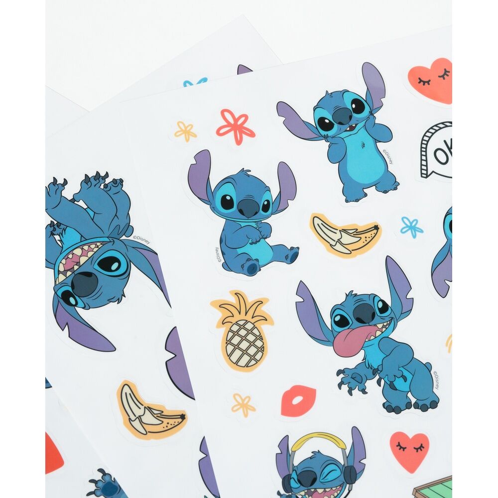 Wiederverwendbares Stitch Disney Aufkleber Set