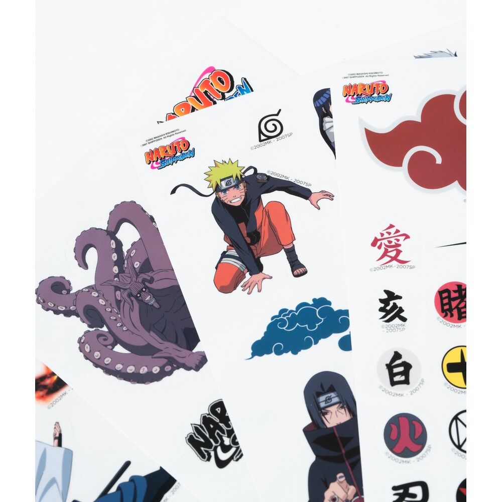 Conjunto de adesivos reutilizáveis ​​de Naruto Shippuden