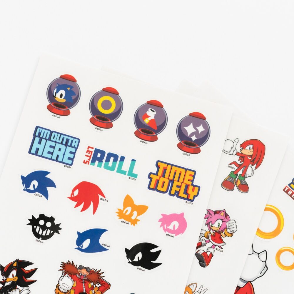 Sonic the Hedgehog wiederverwendbares Aufkleber Set