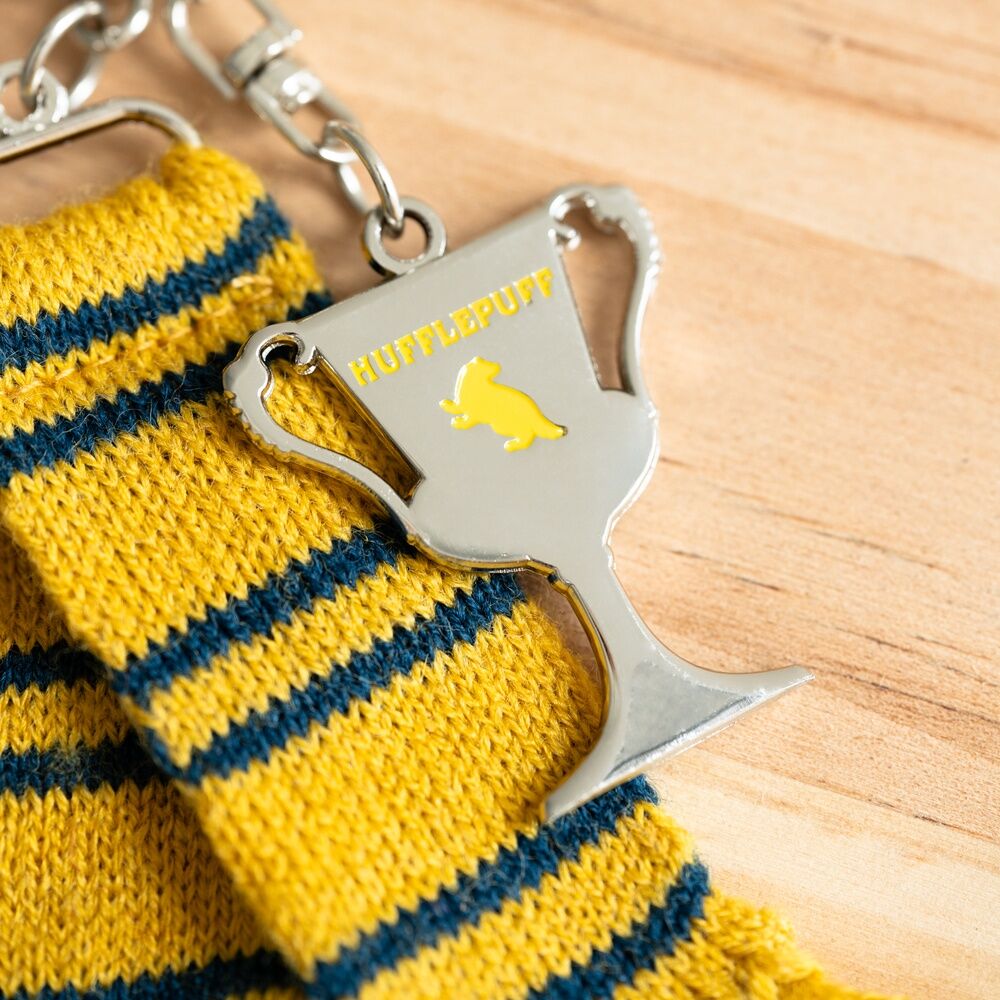 Chaveiro com cachecol da Lufa-Lufa de Harry Potter