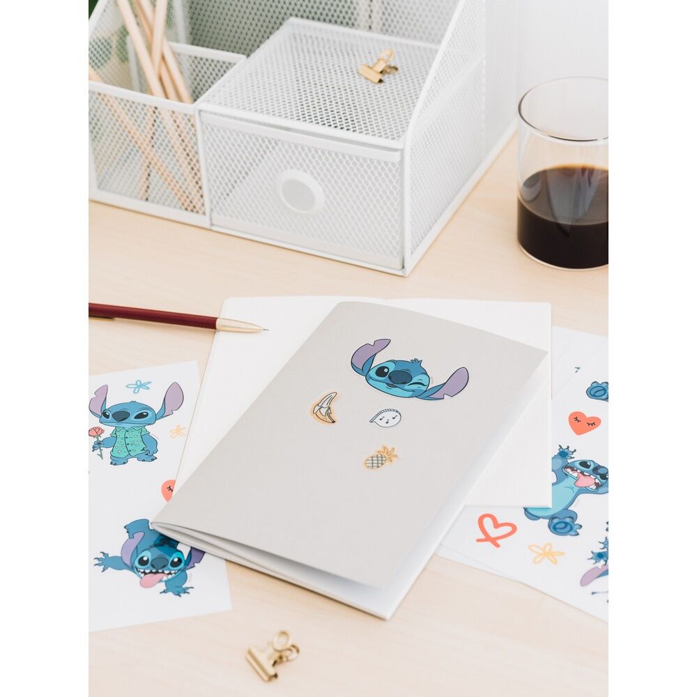 Wiederverwendbares Stitch Disney Aufkleber Set