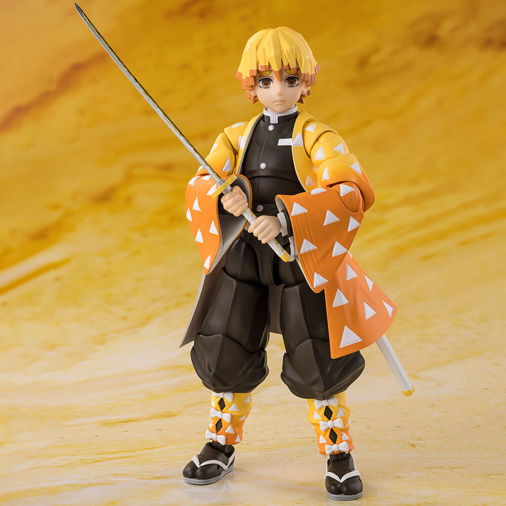 figure sh figuarts zenitsu agatsuma demon slayer kimetsu no yaiba 14cm