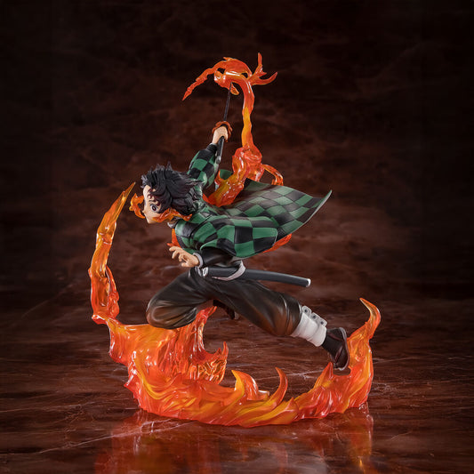 Figura Tanjiro Kamado Kyojuro Rengokus Spada Guardia Demon Slayer Kimetsu no Yaiba 19 5 cm