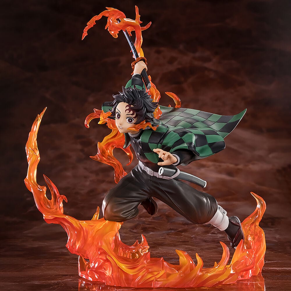 Figura Tanjiro Kamado Kyojuro Rengokus Sword Guard Demon Slayer Kimetsu no Yaiba 19 5cm