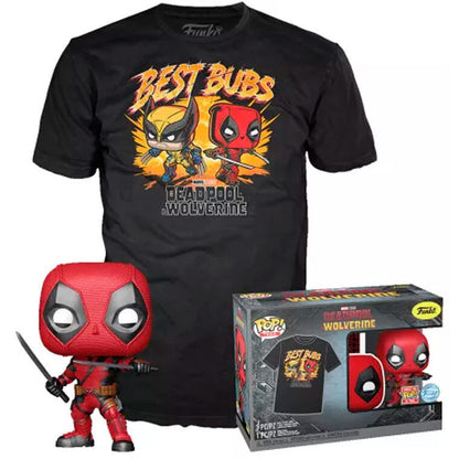 POP figure set & Tee Marvel Deadpool & Wolverine