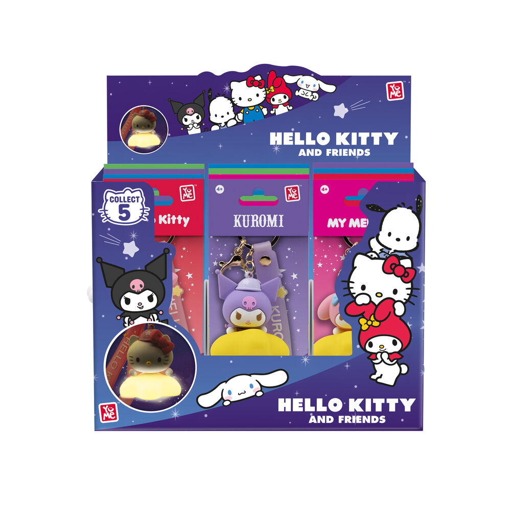 Chaveiro iluminado da Hello Kitty e seus amigos (sortidos)