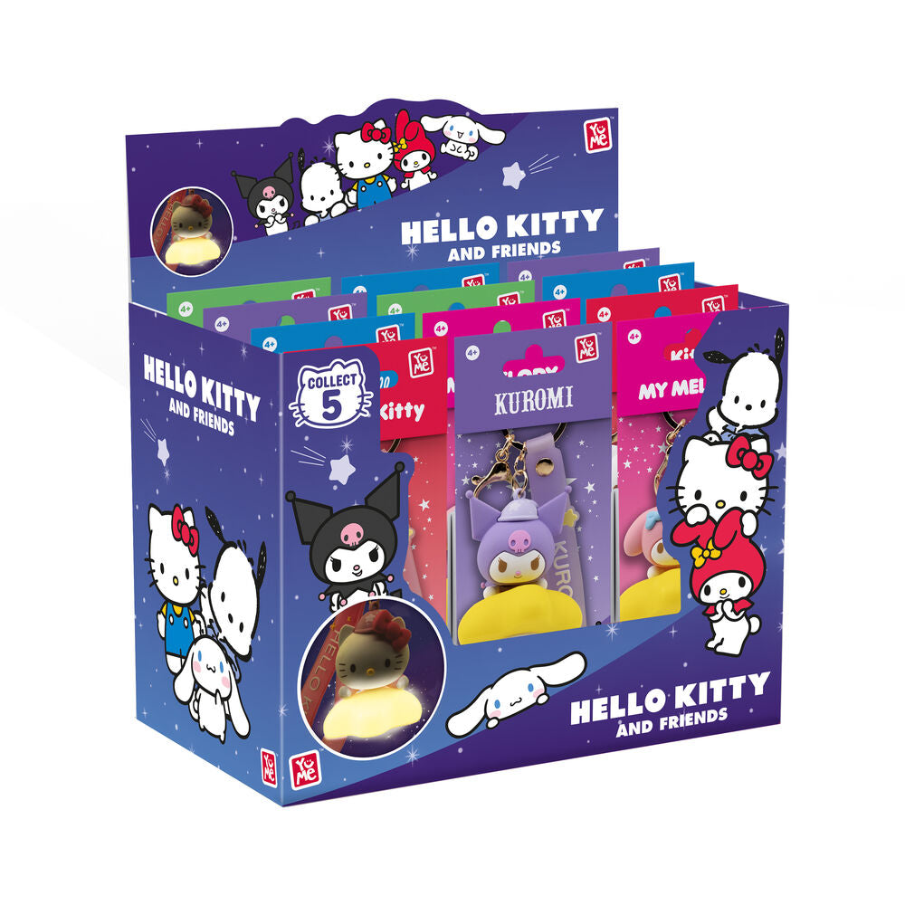 Chaveiro iluminado da Hello Kitty e seus amigos (sortidos)