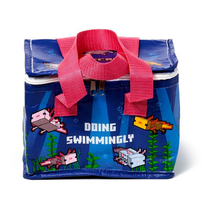 Bolsa térmica de axolote do Minecraft