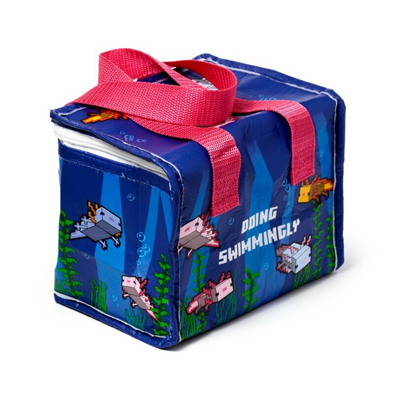 Bolsa térmica de axolote do Minecraft