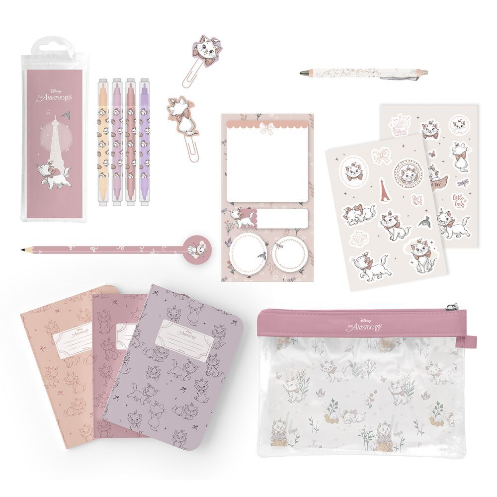 Ensemble de papeterie Disney Marie et les Aristochats